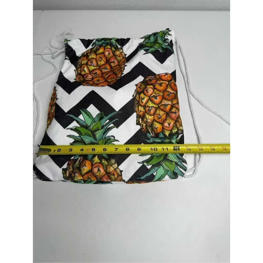 Hawaiian Beach Towel  2-in-1 Towel & Backpack Pineapple Print Towel Size 28”X58”